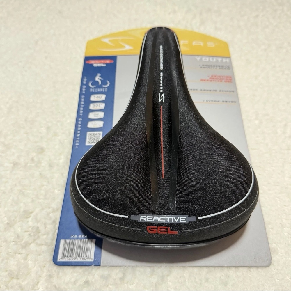 Reactive Gel Youth Bike Saddle - Black by
